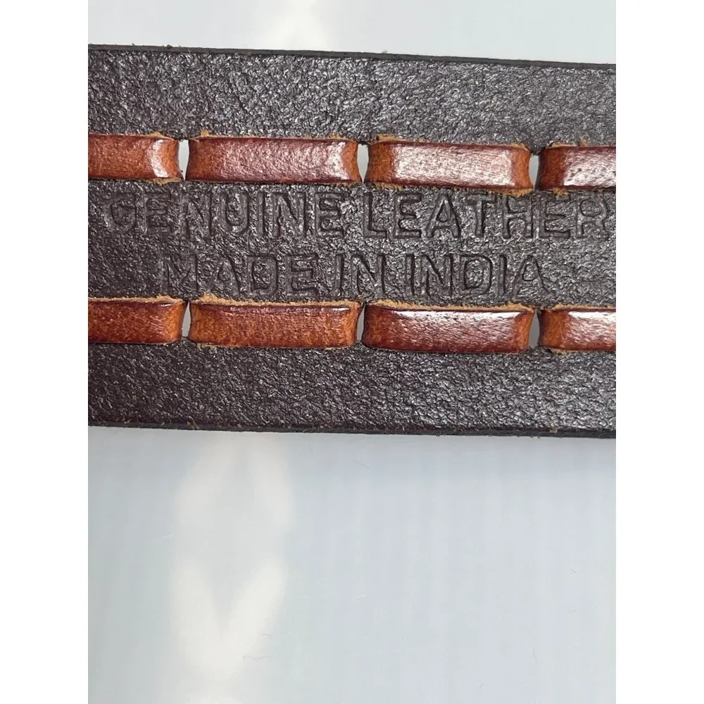 Mossimo Supply 19621 Leather Braided Belt Brown Size M - Picture 5 of 5